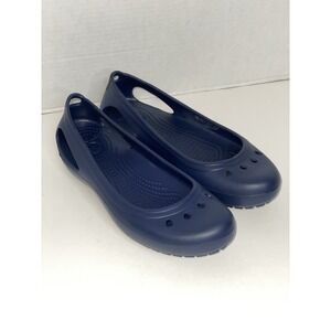 Crocs Womens Ballet Flats Kadee size 10 Navy Blue